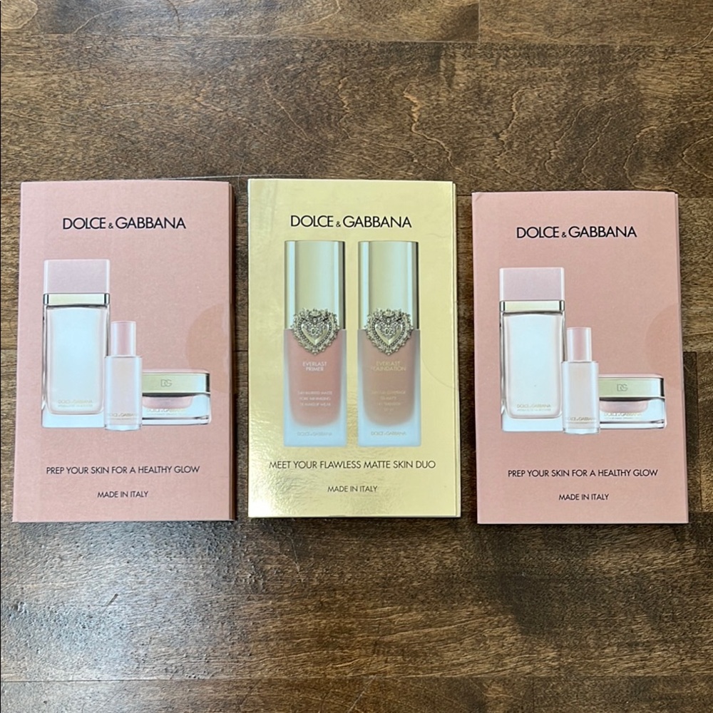 Dolce & Gabbana Foundation, Primer, Booster, Serum, and Cream SAMPLES from Italy